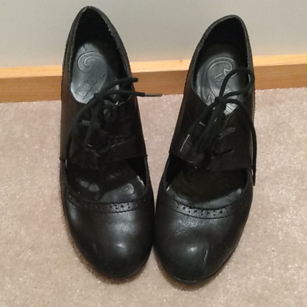 Born Leather Lace Up Heels